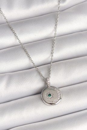 316l çelik Gümüş Renk Zincir Madalyon Zirkon Taşlı İşlemeli Hilal Yıldız Model Kadın Kolye 316l çelik Gümüş Renk Zincir Madalyon Zirkon Taşlı İşlemeli Hilal Yıldız Model Kadın Kolye