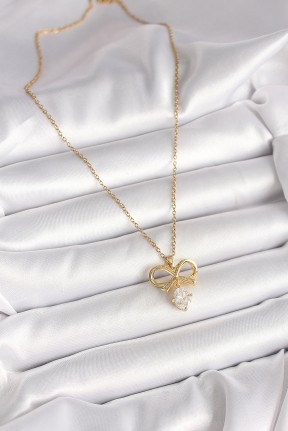 316l çelik Gold Renk Zincir Zirkon Taşlı Kurdele Model Kadın Kolye 316l çelik Gold Renk Zincir Zirkon Taşlı Kurdele Model Kadın Kolye