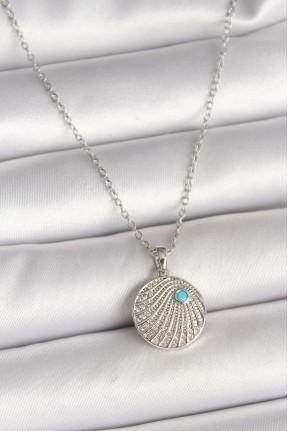316l çelik Gümüş Renk Zincir Zirkon Taşlı Mavi Taş Detaylı Madalyon Model Kadın Kolye 316l çelik Gümüş Renk Zincir Zirkon Taşlı Mavi Taş Detaylı Madalyon Model Kadın Kolye