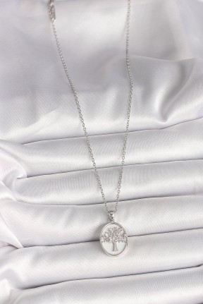 316l çelik Gümüş Renk Zincir Zirkon Taş İşlemeli Beyaz Mineli Ağaç İşlemeli Portre Model Kadın Kolye 316l çelik Gümüş Renk Zincir Zirkon Taş İşlemeli Beyaz Mineli Ağaç İşlemeli Portre Model Kadın Kolye