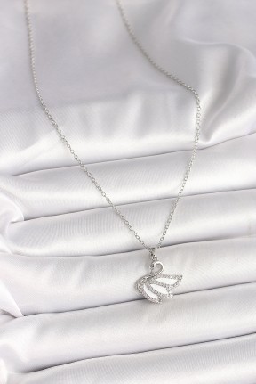 316l çelik Gümüş Renk Zincir Zirkon Taşlı Kuğu Model Kadın Kolye 316l çelik Gümüş Renk Zincir Zirkon Taşlı Kuğu Model Kadın Kolye