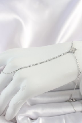 Pirinç Gümüş Renk Su Yolu Zirkon Taşlı İşlemeli Yonca Model Kadın şahmeran Pirinç Gümüş Renk Su Yolu Zirkon Taşlı İşlemeli Yonca Model Kadın şahmeran