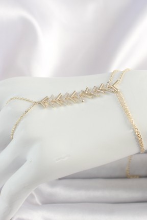 Pirinç Gold Renk Zirkon Taşlı V Model Kadın şahmeran Pirinç Gold Renk Zirkon Taşlı V Model Kadın şahmeran