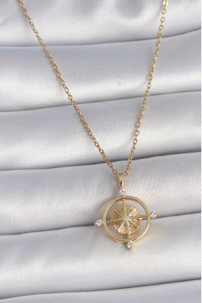 316l çelik Gold Renk Zincir Zirkon Taşlı Pusula Model Kadın Kolye 316l çelik Gold Renk Zincir Zirkon Taşlı Pusula Model Kadın Kolye