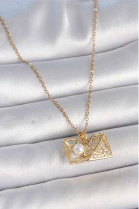 316l çelik Gold Renk Zincir Zirkon Taşlı Açılır İncili Elmas Model Kadın Kolye 316l çelik Gold Renk Zincir Zirkon Taşlı Açılır İncili Elmas Model Kadın Kolye