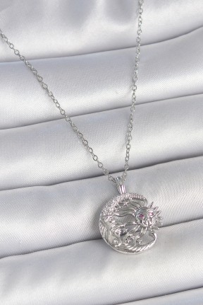 316l çelik Gümüş Renk Zincir Ay Güneş Model Zirkon Taş Detay Kadın Kolye 316l çelik Gümüş Renk Zincir Ay Güneş Model Zirkon Taş Detay Kadın Kolye