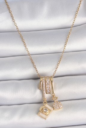 316l çelik Gold Renk Zirkon Taşlı Sallantı Fotoğraf Makinası Figür Charm Kadın Kolye 316l çelik Gold Renk Zirkon Taşlı Sallantı Fotoğraf Makinası Figür Charm Kadın Kolye