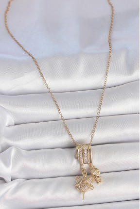 316l çelik Gold Renk Zirkon Taşlı Sallantı Melek Figür Charm Kadın Kolye 316l çelik Gold Renk Zirkon Taşlı Sallantı Melek Figür Charm Kadın Kolye
