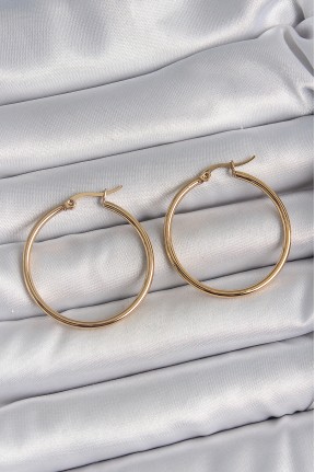 316 çelik Gold Renk 33 Mm Kadın Halka Model Kadın Küpe 316 çelik Gold Renk 33 Mm Kadın Halka Model Kadın Küpe