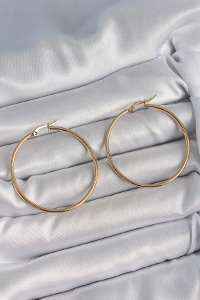 316 çelik Gold Renk 43 Mm Halka Model Kadın Küpe 316 çelik Gold Renk 43 Mm Halka Model Kadın Küpe