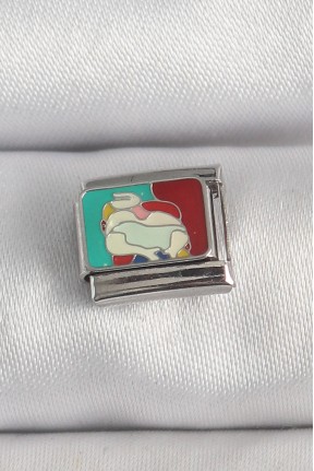 316l çelik Gümüş Renk Renkli Portre Model Nomination Charm 316l çelik Gümüş Renk Renkli Portre Model Nomination Charm