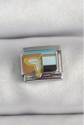 316l çelik Gümüş Renk Renkli Portre Model Nomination Charm 316l çelik Gümüş Renk Renkli Portre Model Nomination Charm