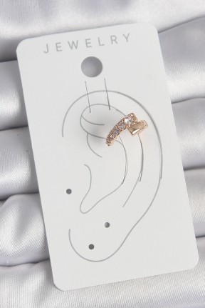 Pirinç Gold Renk Zirkon Taşlı Kadın Kıkırdak Küpe Pirinç Gold Renk Zirkon Taşlı Kadın Kıkırdak Küpe