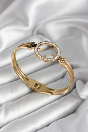 316l çelik Zirkon Taşlı çeyrek Takılabilir Model Gold Renk Kadın Kelepçe 316l çelik Zirkon Taşlı çeyrek Takılabilir Model Gold Renk Kadın Kelepçe