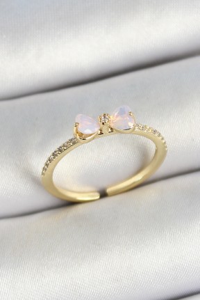 Pirinç Fiyonk Figürlü Zirkon Taşlı Gold Renk Ayarlanabilir Kadın Yüzük Pirinç Fiyonk Figürlü Zirkon Taşlı Gold Renk Ayarlanabilir Kadın Yüzük