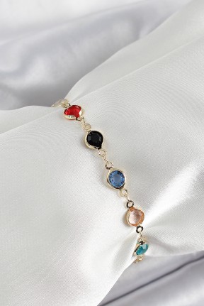Pirinç Asorti Model Gold Renk Zirkon Taşlı Kadın Bileklik Pirinç Asorti Model Gold Renk Zirkon Taşlı Kadın Bileklik