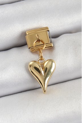 316l çelik Sallantılı Kalp Model Gold Renk Nomination Charm 316l çelik Sallantılı Kalp Model Gold Renk Nomination Charm