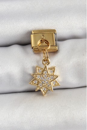 316l çelik Sallantılı Zirkon Taşlı Yıldız Model Gold Renk Nomination Charm 316l çelik Sallantılı Zirkon Taşlı Yıldız Model Gold Renk Nomination Charm