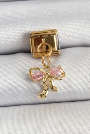 316l çelik Sallantılı Zirkon Taşlı Fiyonk Model Gold Renk Nomination Charm 316l çelik Sallantılı Zirkon Taşlı Fiyonk Model Gold Renk Nomination Charm