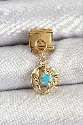 316l çelik Sallantılı Ay Ve Güneş Model Gold Renk Nomination Charm 316l çelik Sallantılı Ay Ve Güneş Model Gold Renk Nomination Charm