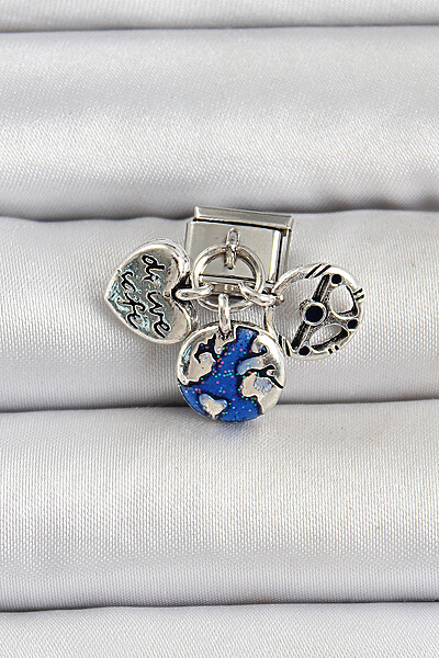 316l çelik Gümüş Renk Travel Model Nomination Charm 316l çelik Gümüş Renk Travel Model Nomination Charm