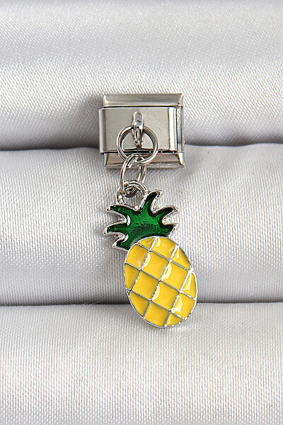 316l çelik Gümüş Renk Ananas Model Nomination Charm 316l çelik Gümüş Renk Ananas Model Nomination Charm