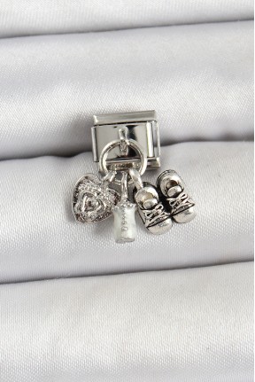 316l çelik Gümüş Renk Bebek Konsept Nomination Charm 316l çelik Gümüş Renk Bebek Konsept Nomination Charm