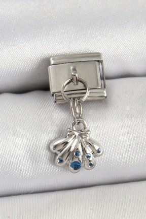 316l çelik Sallantılı Fiyonklu Buket Model Gümüş Renk Nomination Charm