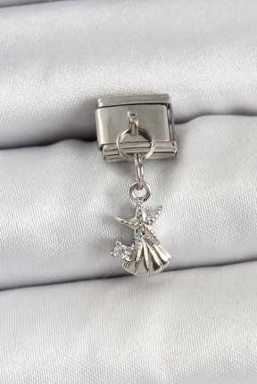 316l çelik Sallantılı Zirkon Taşlı Deniz Yıldızı Ve İstiridye Model Gümüş Renk Nomination Charm 316l çelik Sallantılı Zirkon Taşlı Deniz Yıldızı Ve İstiridye Model Gümüş Renk Nomination Charm