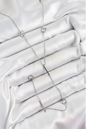 316l çelik Kelebek Figürlü Y Model Gümüş Renk Kadın Kolye 316l çelik Kelebek Figürlü Y Model Gümüş Renk Kadın Kolye