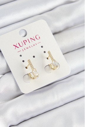 Xuping Zirkon Taşlı I Model Gold Renk Kadın Küpe Xuping Zirkon Taşlı I Model Gold Renk Kadın Küpe