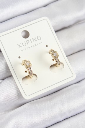 Xuping Zirkon Taşlı Kemer Model Gold Renk Kadın Küpe Xuping Zirkon Taşlı Kemer Model Gold Renk Kadın Küpe