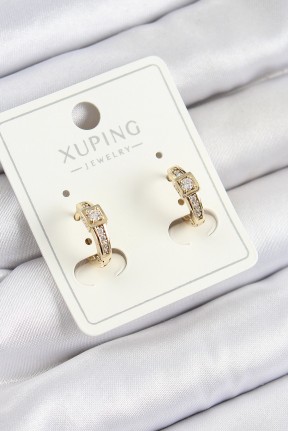 Xuping Zirkon Taşlı Kemer Model Gold Renk Kadın Küpe Xuping Zirkon Taşlı Kemer Model Gold Renk Kadın Küpe