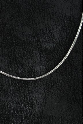 316l çelik örme Zincir Model Gümüş Renk Erkek Kolye