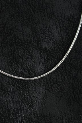 316l çelik örme Zincir Model Gümüş Renk Erkek Kolye