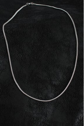 316l çelik örme Zincir Model Gümüş Renk Erkek Kolye