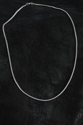 316l çelik örme Zincir Model Gümüş Renk Erkek Kolye