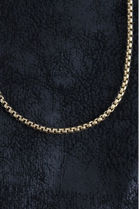 316l çelik örme Zincir Model Gold Renk Erkek Kolye