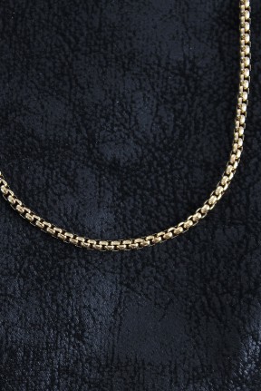 316l çelik örme Zincir Model Gold Renk Erkek Kolye