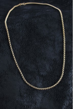 316l çelik örme Zincir Model Gold Renk Erkek Kolye