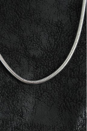 316l çelik Oval İtalyan Zincir Model Gümüş Renk Erkek Kolye