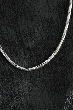 316l çelik Oval İtalyan Zincir Model Gümüş Renk Erkek Kolye