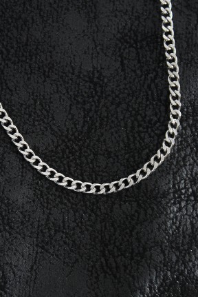 316l çelik Klasik Zincir Model Gümüş Renk Erkek Kolye