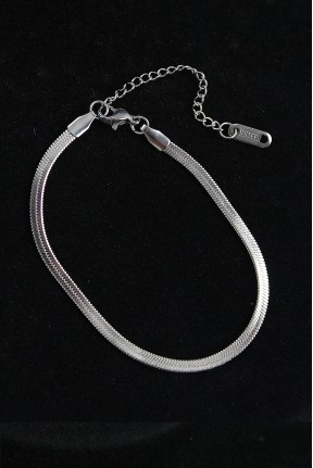 316l çelik İtalyan Model Gümüş Renk Erkek Bileklik