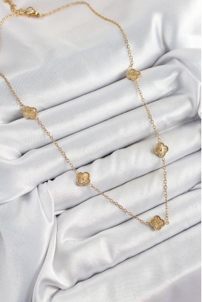 316l çelik Yonca Model Gold Renk Kadın Kolye 316l çelik Yonca Model Gold Renk Kadın Kolye