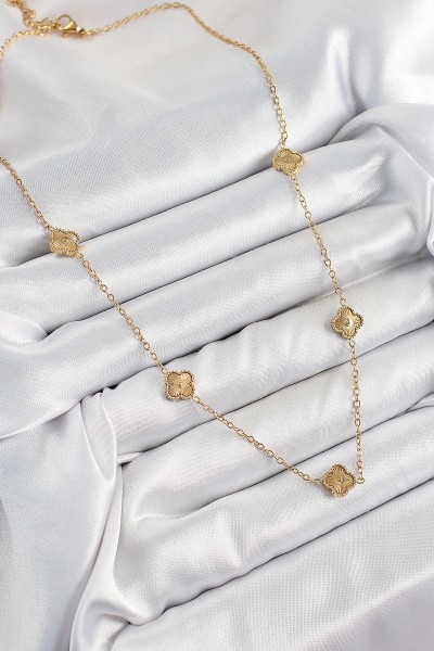 316l çelik Yonca Model Gold Renk Kadın Kolye 316l çelik Yonca Model Gold Renk Kadın Kolye