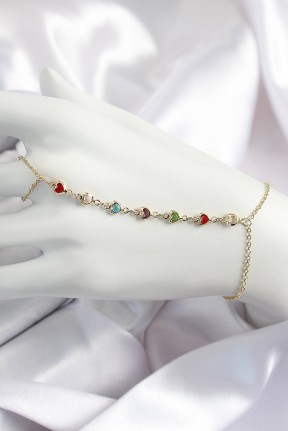 Pirinç Renkli Kalpli Zirkon Taşlı Y Model Gold Renk Kadın şahmeran Pirinç Renkli Kalpli Zirkon Taşlı Y Model Gold Renk Kadın şahmeran