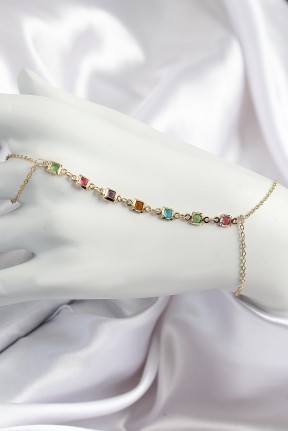 Pirinç Renkli Kare Zirkon Taşlı Y Model Gold Renk Kadın şahmeran Pirinç Renkli Kare Zirkon Taşlı Y Model Gold Renk Kadın şahmeran