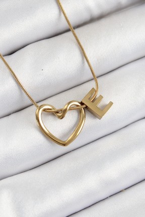 316l çelik Kalp Detaylı Gold Renk Harf Kolye 24'lü Paket Kolye 316l çelik Kalp Detaylı Gold Renk Harf Kolye 24'lü Paket Kolye