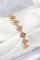 Pirinç Pembe Zirkon Taşlı Yonca Model Gold Renk Vip Seri Kadın Bileklik Pirinç Pembe Zirkon Taşlı Yonca Model Gold Renk Vip Seri Kadın Bileklik